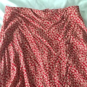 Mango Skirt Midi Floral Sz Medium